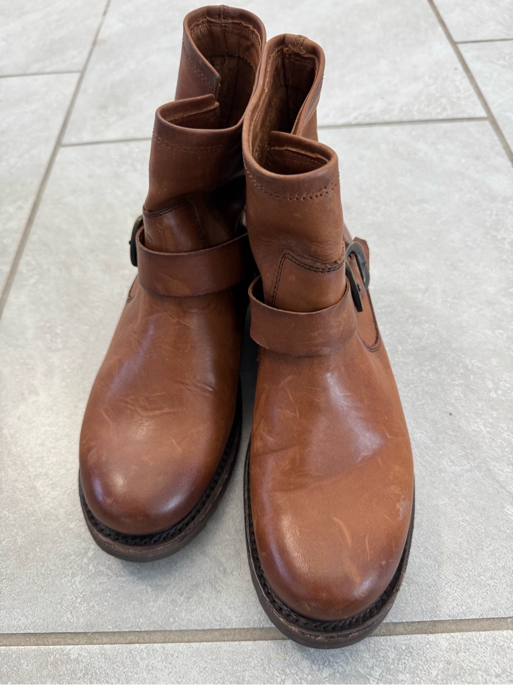 FRYE Veronica Flex Bootie Caramel Brown Women’s Size 8B